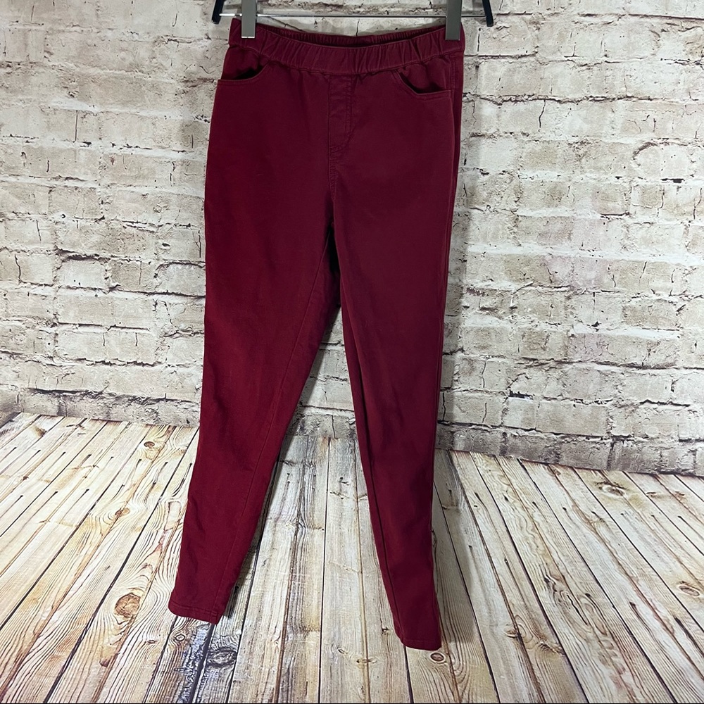 D & Co Denim and company maroon skinny pants size 4